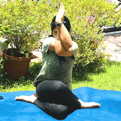 Garudasana Seated - Seated Eagle Arms