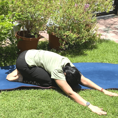 Balasana with Side Stretch