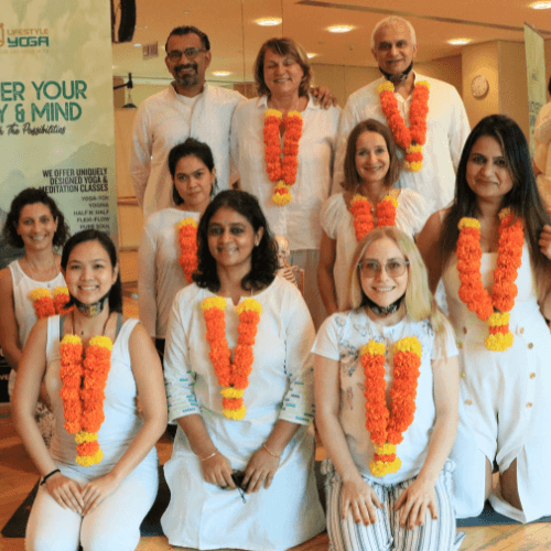 Yoga teacher training session